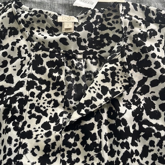 Jcrew white and black sleeveless blouse - Picture 3 of 4